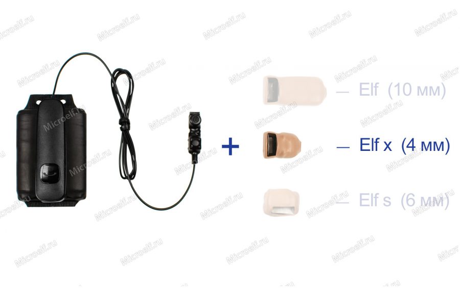Bluetooth гарнитура PowerBox без петли с кнопкой-пищалкой, капсульный микронаушник Elf x 4 мм. Громкий микронаушник капсула для экзаменов, для телеведущих, актёров